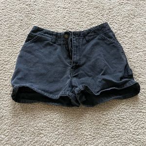 Black Vintage Denim Shorts